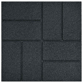 Kamień kroczący 6 pcs Czarny 40,5 x 40,5 x 2 cm Guma