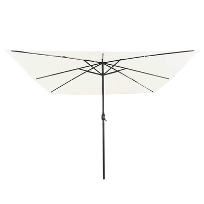 Parasolka ogrodowa piaskowy 295 x 295 x 245 cm Poliester i Stal