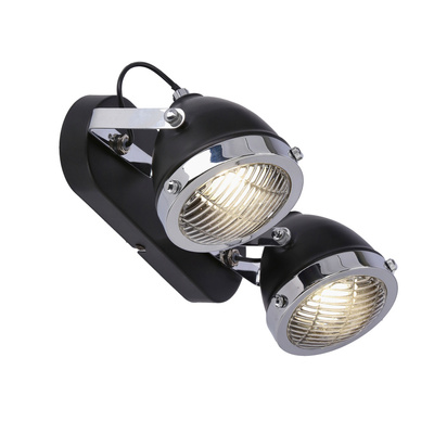 Crazy lampa sufitowa listwa czarny 2x15w gu10 klosz bezbarwny