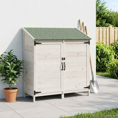 Shed ogrodowy Biały 106,5 x 56 x 113,5 cm Drewno Świerkowe