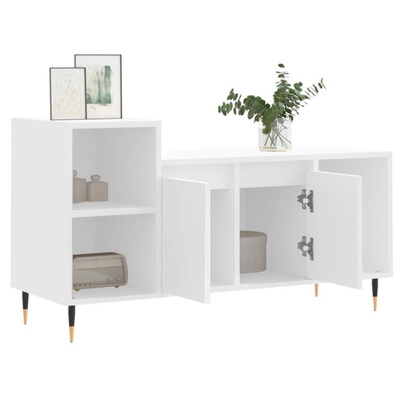 Szafka pod TV, biała, 100x35x55 cm, materiał drewnopochodny vidaXL