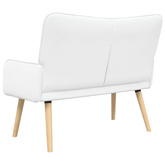 Sofa dwuosobowa Biały 115 x 61 x 87 cm tkanina