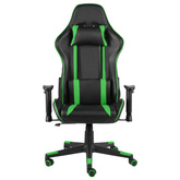 Obrotowy fotel gamingowy, zielony, PVC vidaXL