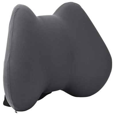 Poduszka pod plecy Szary Pianka z pamięcią 40 x 32 x 14 cm