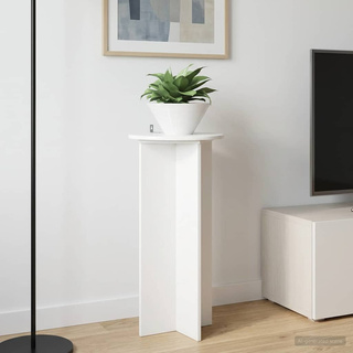 Stojak na rośliny 2 pcs Biały wysoki połysk 40 x 40 x 80 cm
