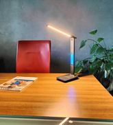 Blaupunkt Lampka biurkowa PRO LED 6W CCT 3000K-6000K ekran LCD biała