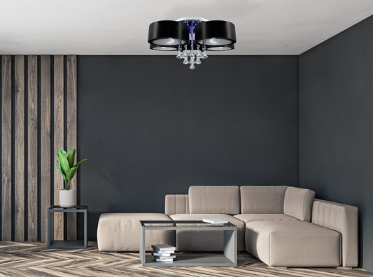 lampa sufitowa led ANTILA srebrny, czarny Nowoczesna