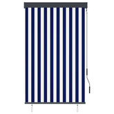 vidaXL Roleta zewnętrzna, 100x250 cm, niebiesko-biała