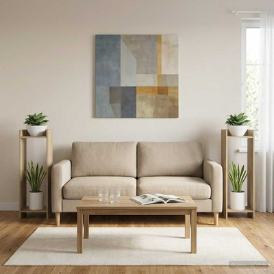 Stojak na rośliny 2 szt. Dąb Sonoma 30 x 30 x 100 cm