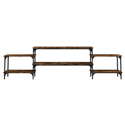 vidaXL Szafka pod TV, przydymiony dąb, 197x35x52 cm