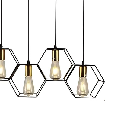 Lampa wisząca Abigali Honey, czarny 5xE27