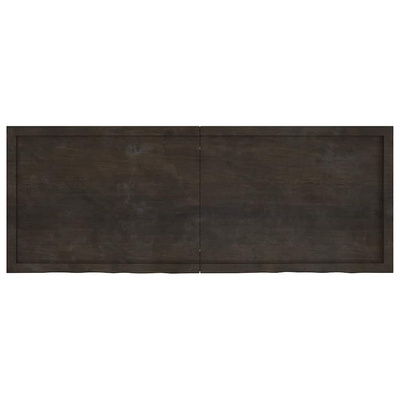 Półka, ciemnobrązowa, 160x60x(2-4) cm, wykończone drewno dębowe