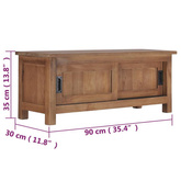 vidaXL Szafka pod TV, 90 x 30 x 35 cm, lite drewno tekowe