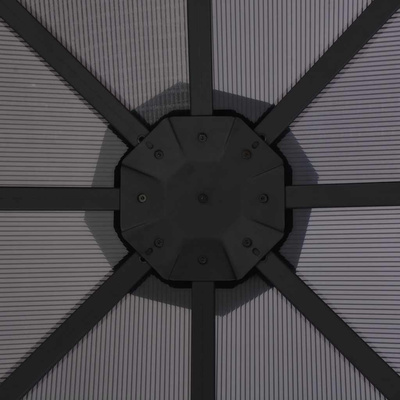 Altana ogrodowa z zadaszeniem, aluminiowa, 3 x 3 m, antracytowa