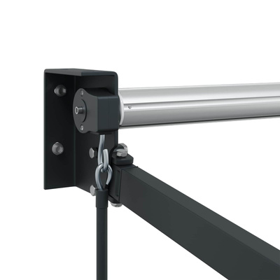 Ręczna markiza chowana Antracyt 3 x 2 m Aluminium