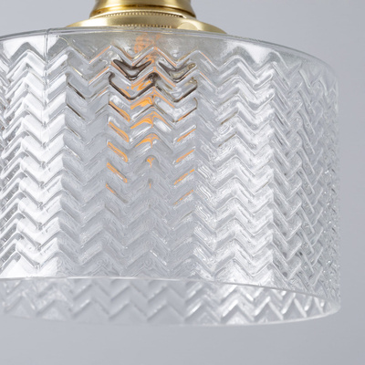 Lampa Wisząca Szklana Złota 35cm Abruzzo Wanda