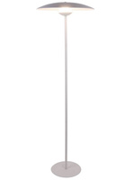 Lampa stojąca LUND w stylu skandynawskim – biały klosz talerz - nowoczesna lampa podłogowa LED