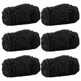 Koce narzutowe 6 pcs Czarny 150 x 130 cm Polar