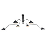 Lampa wisząca RAVEN MD21178-6 Minimalistyczna Oprawa W Kolorze Czarnym ADANI AD159