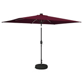 Parasol ogrodowy z oświetleniem LED i podstawą 200 x 300 cm