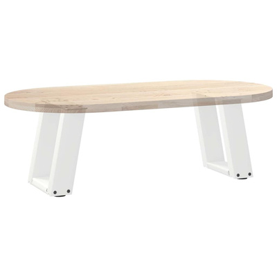 Nogi do stolika kawowego w kształcie litery U 2 szt. Białe 30x(30-31) cm Stal