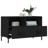 vidaXL Szafka pod TV, czarna, 80x36x50 cm, materiał drewnopochodny model standard
