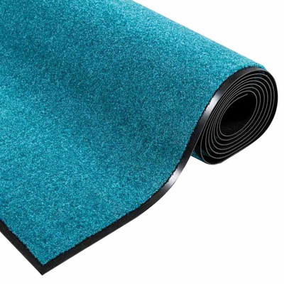 Dywanik wejściowy Cyan i Czarny 120 x 300 cm 100% poliamid