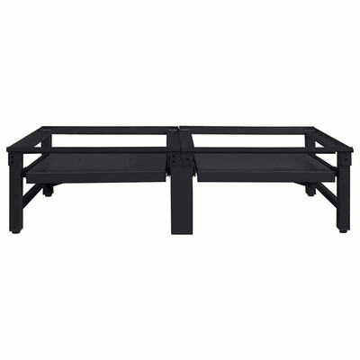 Podstawka na Pralkę 2 pcs Czarny 124,5 x 61,5 x 32,5 cm Stal