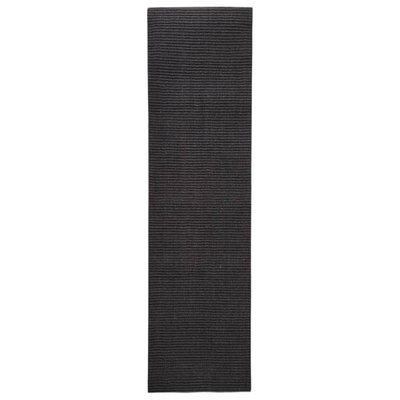 vidaXL Dywanik, naturalny sizal, 66x250 cm, czarny