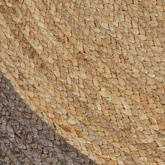 vidaXL Ręcznie wykonany dywanik, juta, szara krawędź, 120 cm