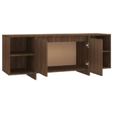 vidaXL Szafka pod TV, brązowy dąb, 130x35x50 cm, płyta wiórowa