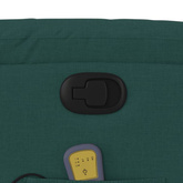 vidaXL Rozkładany fotel masujący, ciemnozielony, obity tkaniną