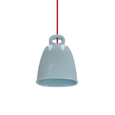 Lampa wisząca SEWILLA niebieska - z ceramicznym kloszem - skandynawska lampa nad wyspę i stół