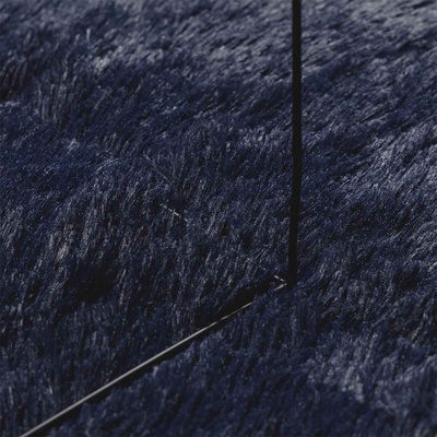 Dywan shaggy z długim włosiem, NAVARRA, granatowy, 200x200 cm