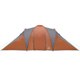 vidaXL Namiot rodzinny, 6-os., szaro-pomarańczowy, wodoszczelny