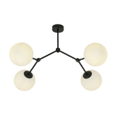 Lampa sufitowa  SPACE 4 BLACK/OPAL