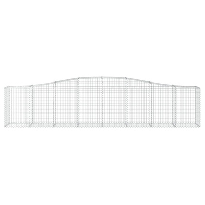 Kosze gabionowe, 25 szt, 400x50x80/100 cm, galwanizowane żelazo