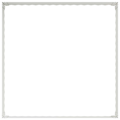 Krawężnik do trawnika 100 x 100 x 35 cm Stal Biały