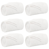 Koce narzutowe 6 pcs Biały 130 x 150 cm Polar