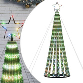 vidaXL Stożkowa choinka z lampek, 275 kolorowych LED, 180 cm