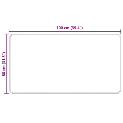 Chodnik dywanowy MARSA Kremowy 80 x 100 cm Poliester i PVC
