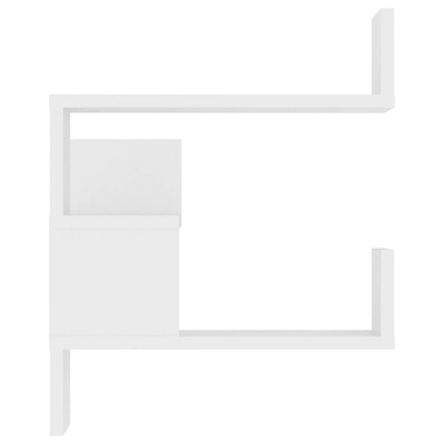 Narożna półka ścienna, biała, 40x40x50 cm