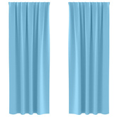 Firany blackout z kółkami 2 pcs Jasnoniebieski 225 x 140 cm