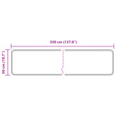 Chodnik dywanowy MARSA Czarny 50 x 350 cm Poliester i PVC