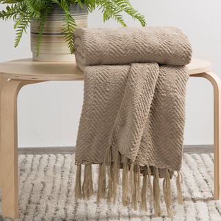 Koc Milo beżowy 130x170