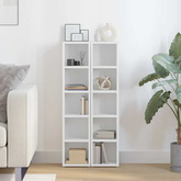 Szafki na płyty CD, 2 szt., białe, 21x16x93,5 cm