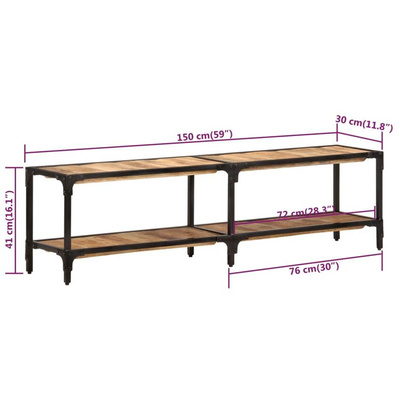 vidaXL Szafka pod TV, 150x30x41 cm, lite drewno mango
