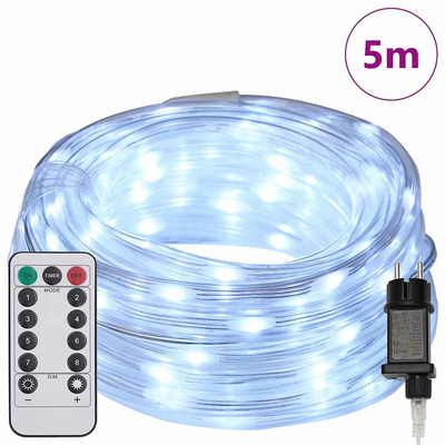 Lina świetlna z 120 diodami LED Zimna biel 5 m PVC