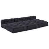 Modularna jednostka sofy 4 pcs antracytowy tkanina