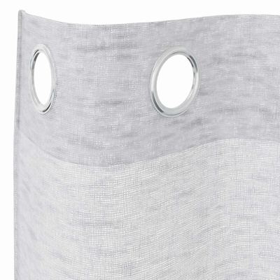 Firany Voile 2 pcs Jasnoszary 245 x 140 cm Poliester
